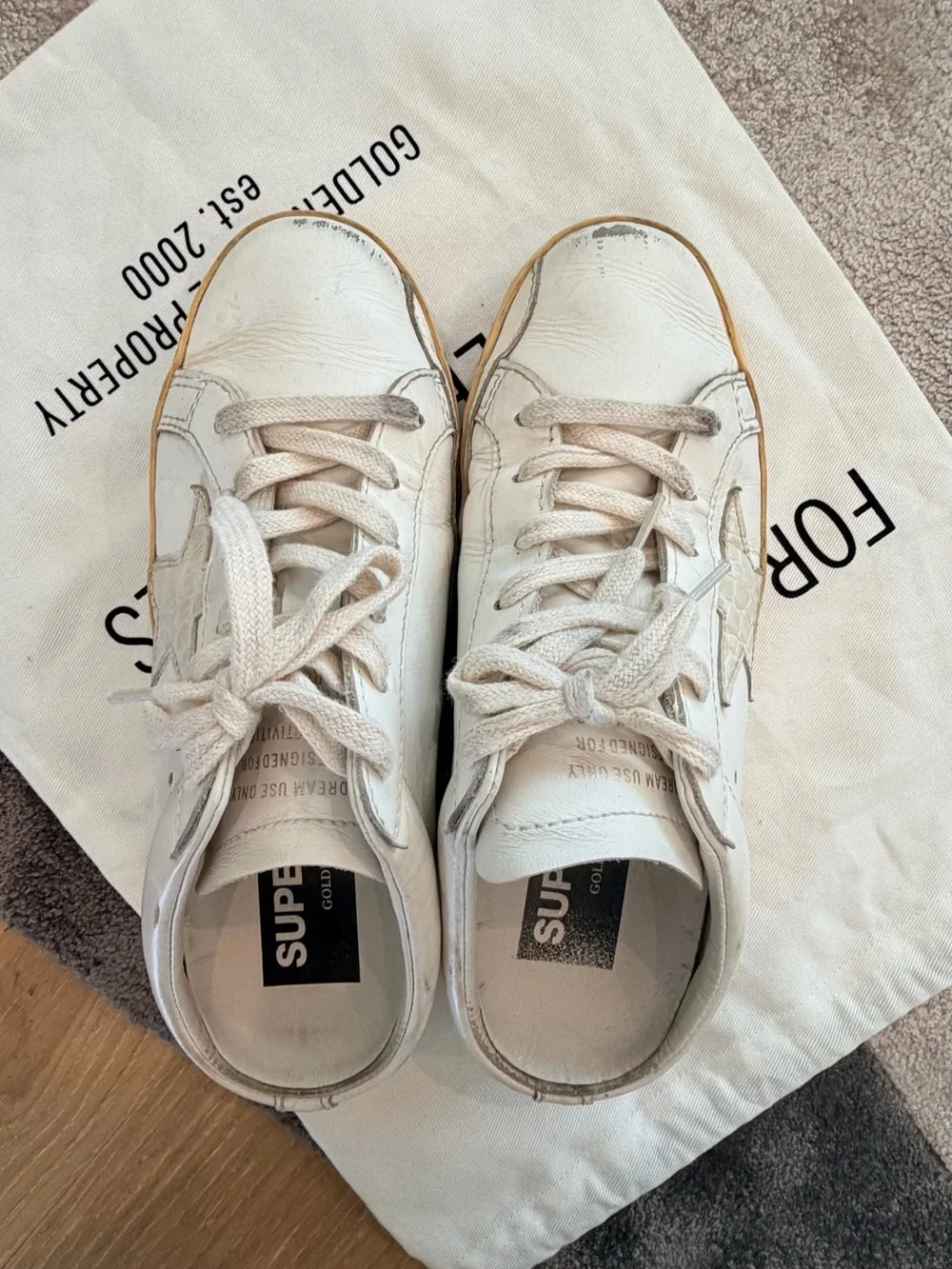 Golden Goose White Super-Star Sabot Sneakers